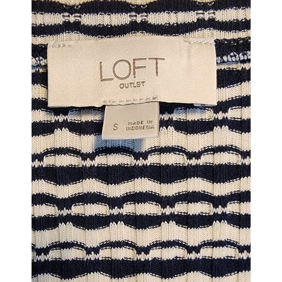 Loft Top‎ Short Sleeve Blue/White Size S - Picture 3 of 6